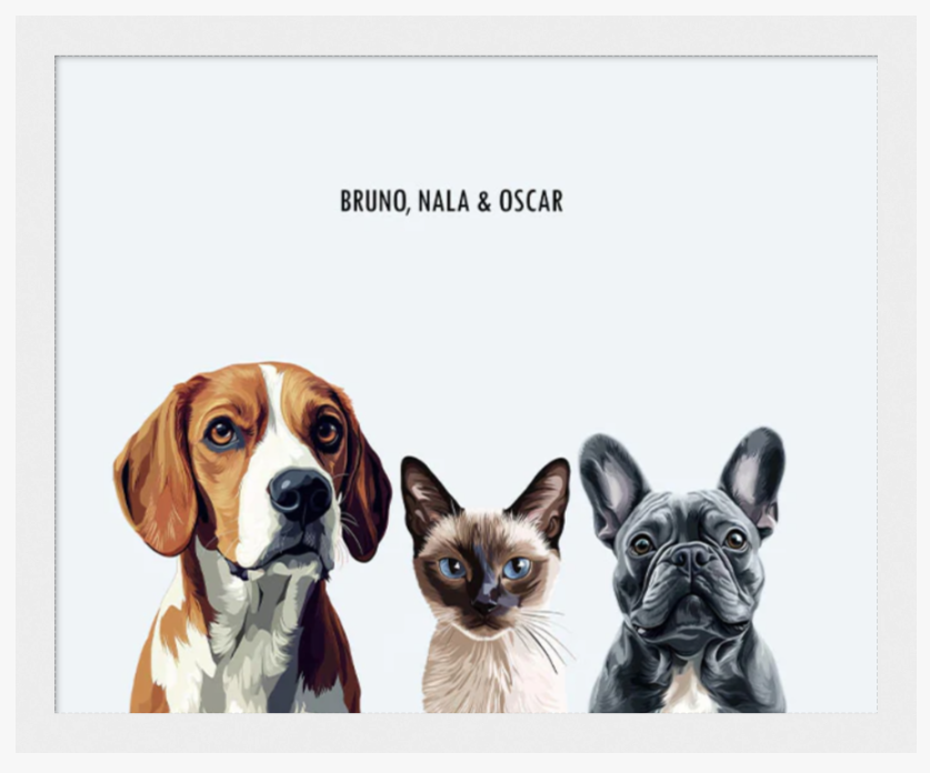Triple Pet Portrait Wonder