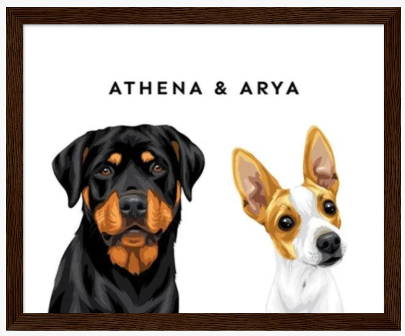 Double Pet Portrait Keepsake