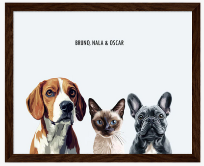 Triple Pet Portrait Wonder