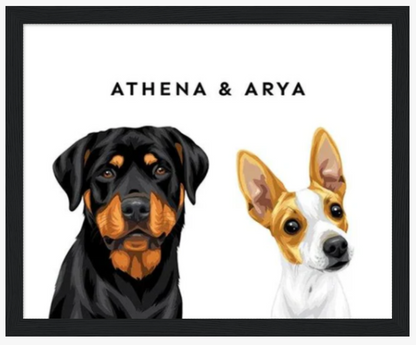 Double Pet Portrait Keepsake