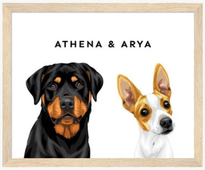 Double Pet Portrait Keepsake