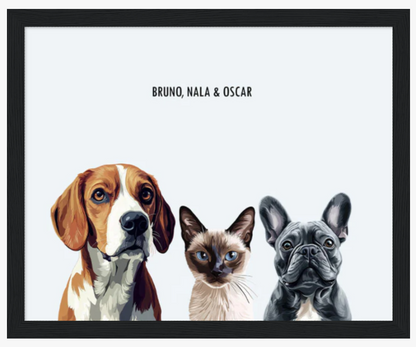 Triple Pet Portrait Wonder