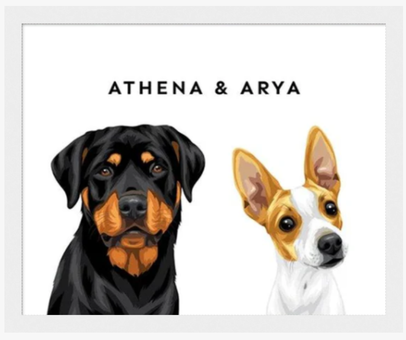 Double Pet Portrait Keepsake